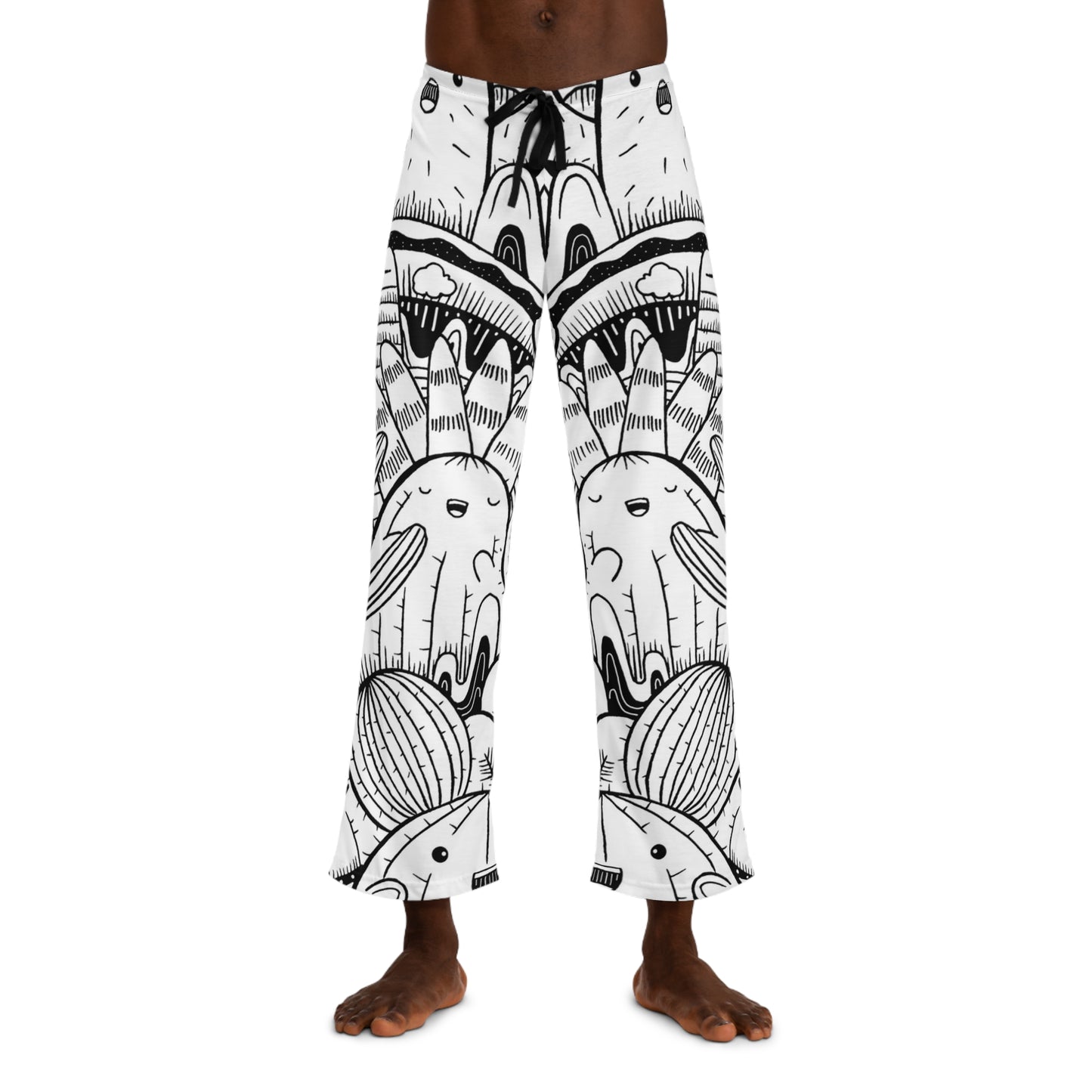 Doodle Cactus - Inovax Men's Pajama Pants