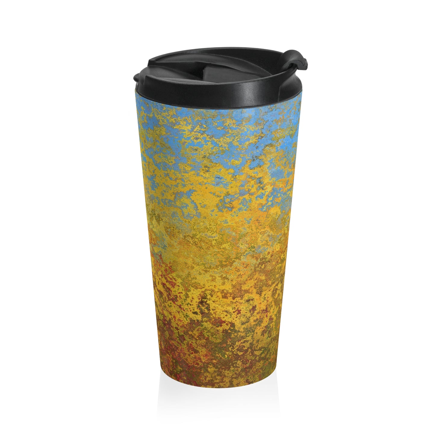 Gold and blue spots - Inovax Stainless Steel Travel Mug