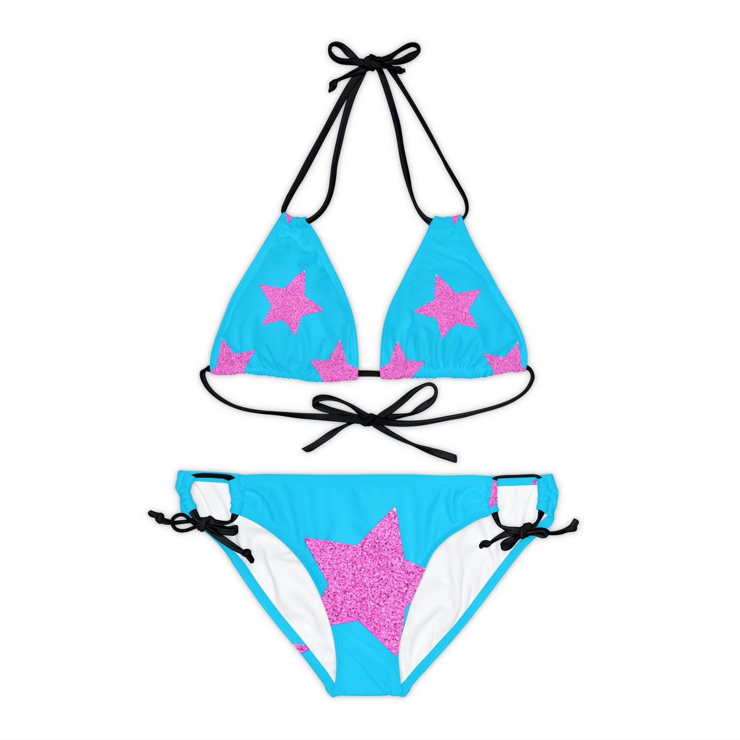 Pink Stars - Ensemble de bikini à bretelles Inovax