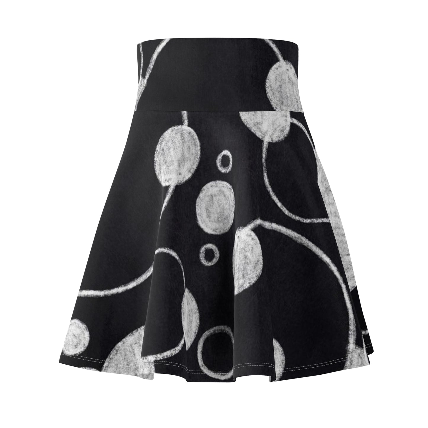 Black Dots - Inovax Woman's Skater Skirt