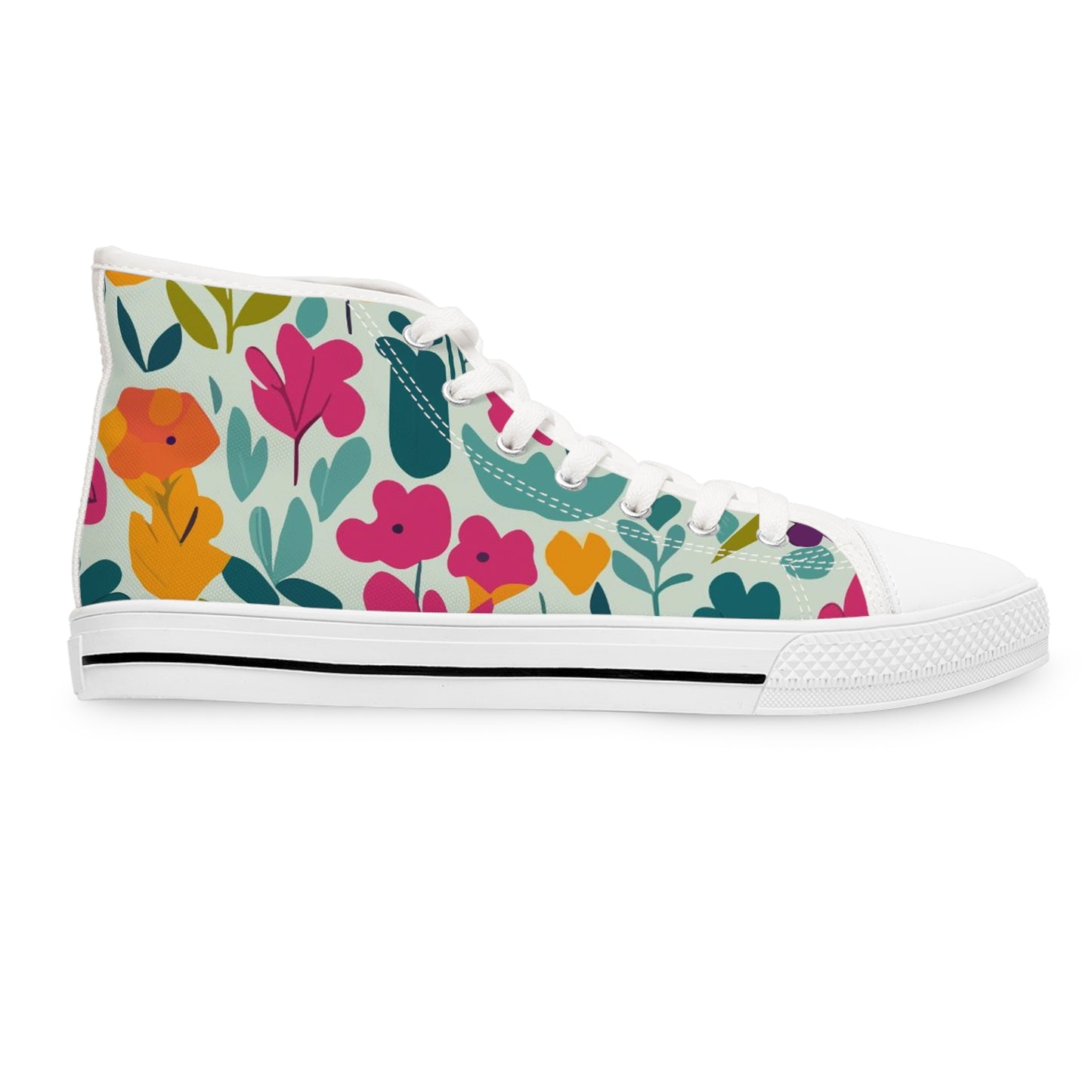 Fleurs claires - Baskets montantes Inovax pour femme