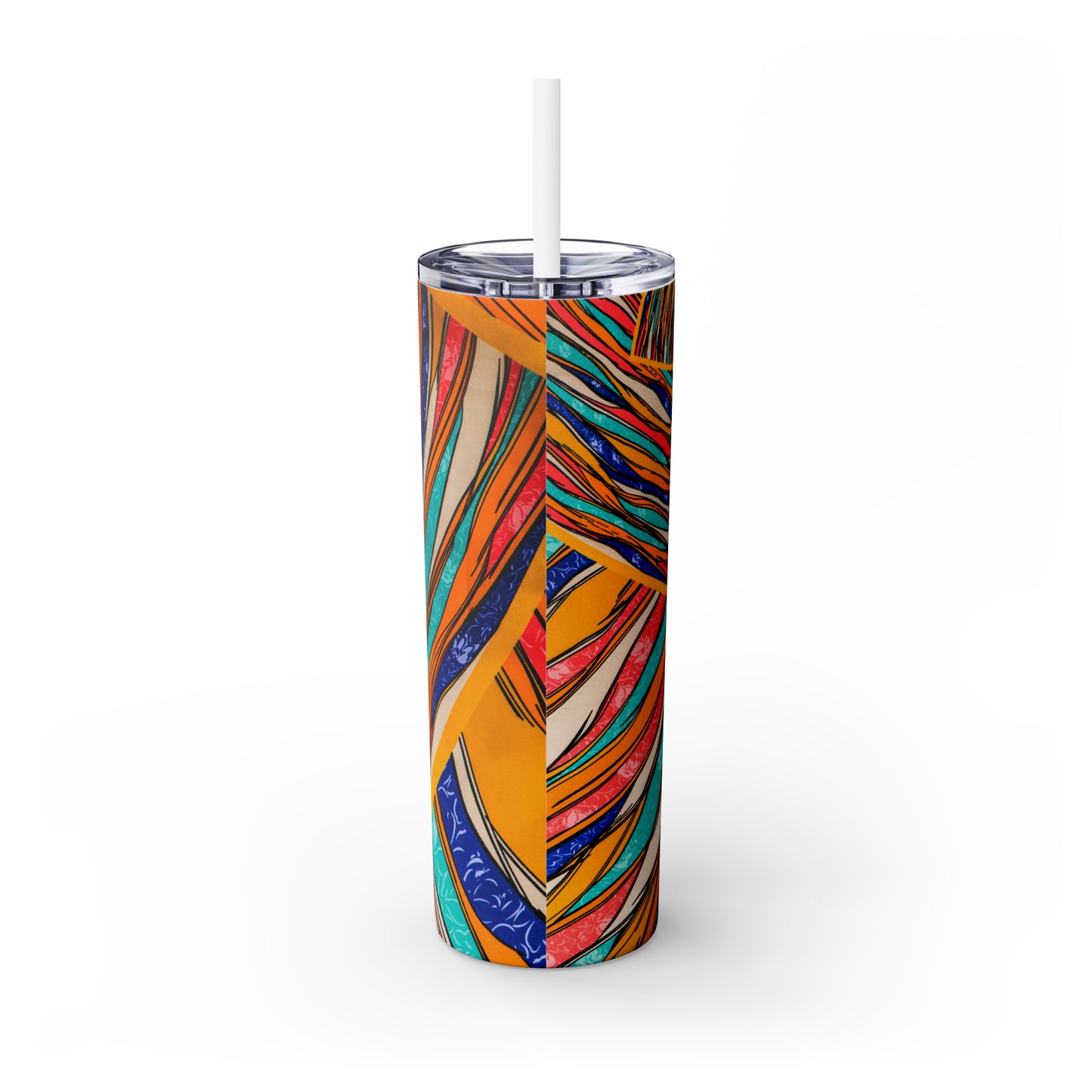 Color Brushstroke - Inovax Maars® Skinny Tumbler with Straw 20oz