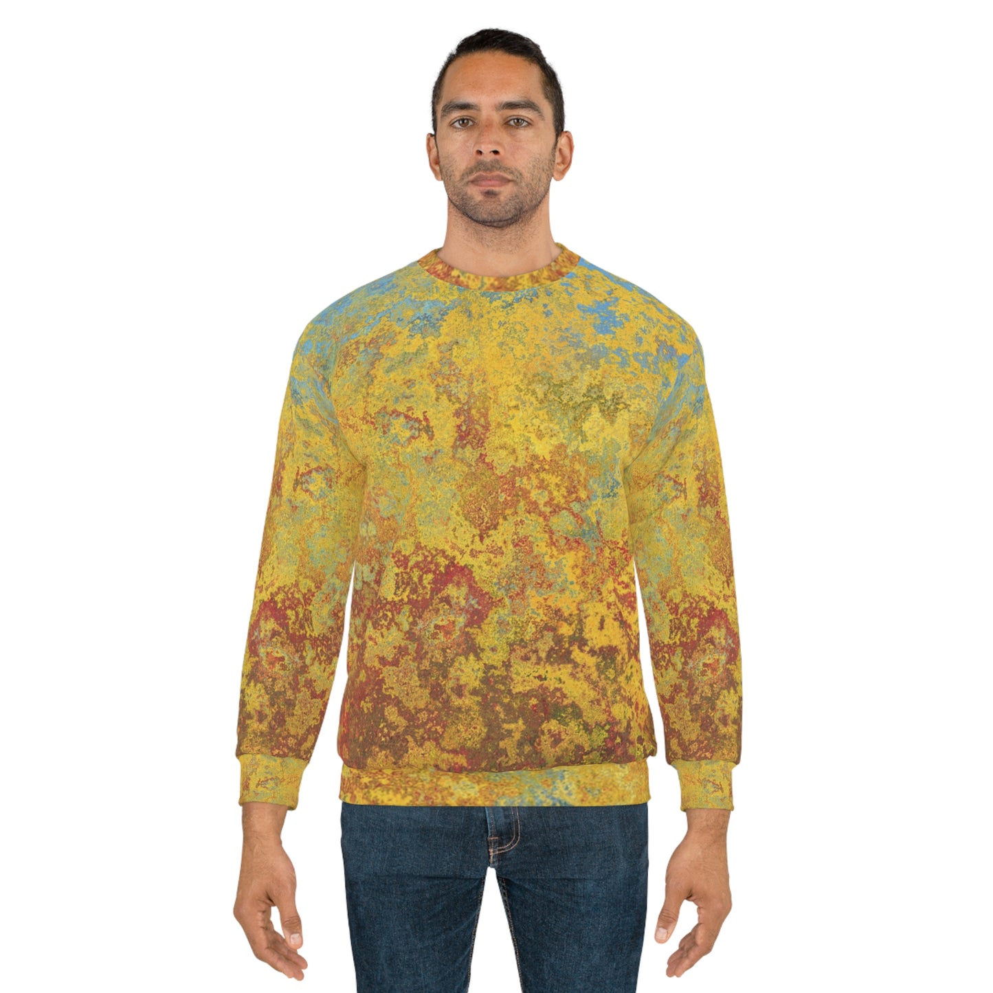 Gold and blue spots - Inovax Unisex Sweatshirt