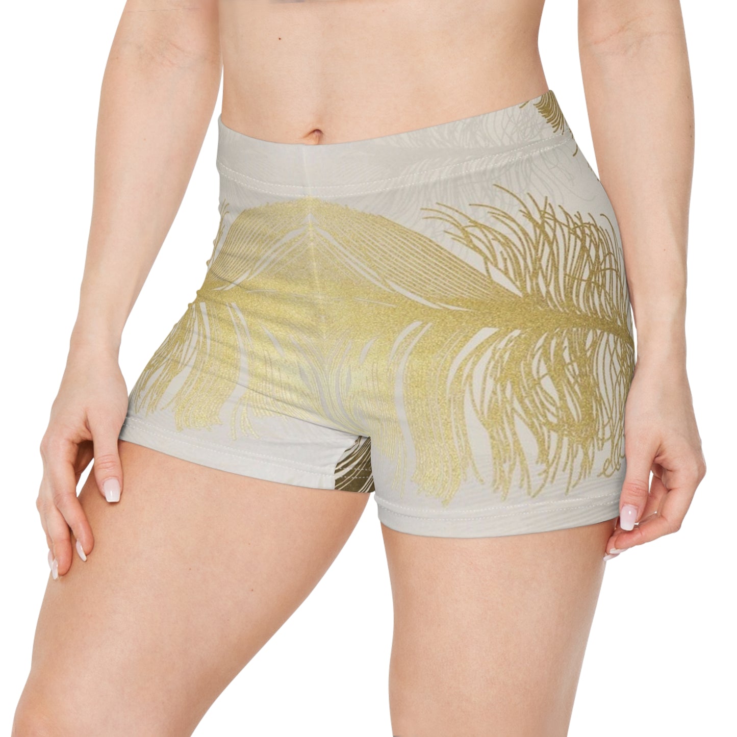 Golden Feathers - Inovax Women's Shorts