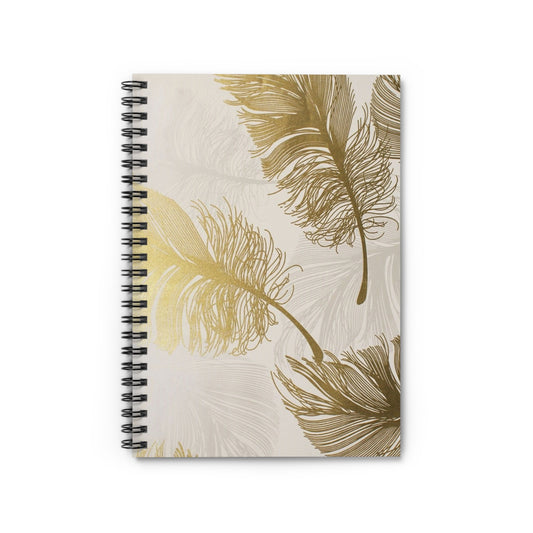 Golden Feathers - Inovax Spiral Notebook (Ruled Line)