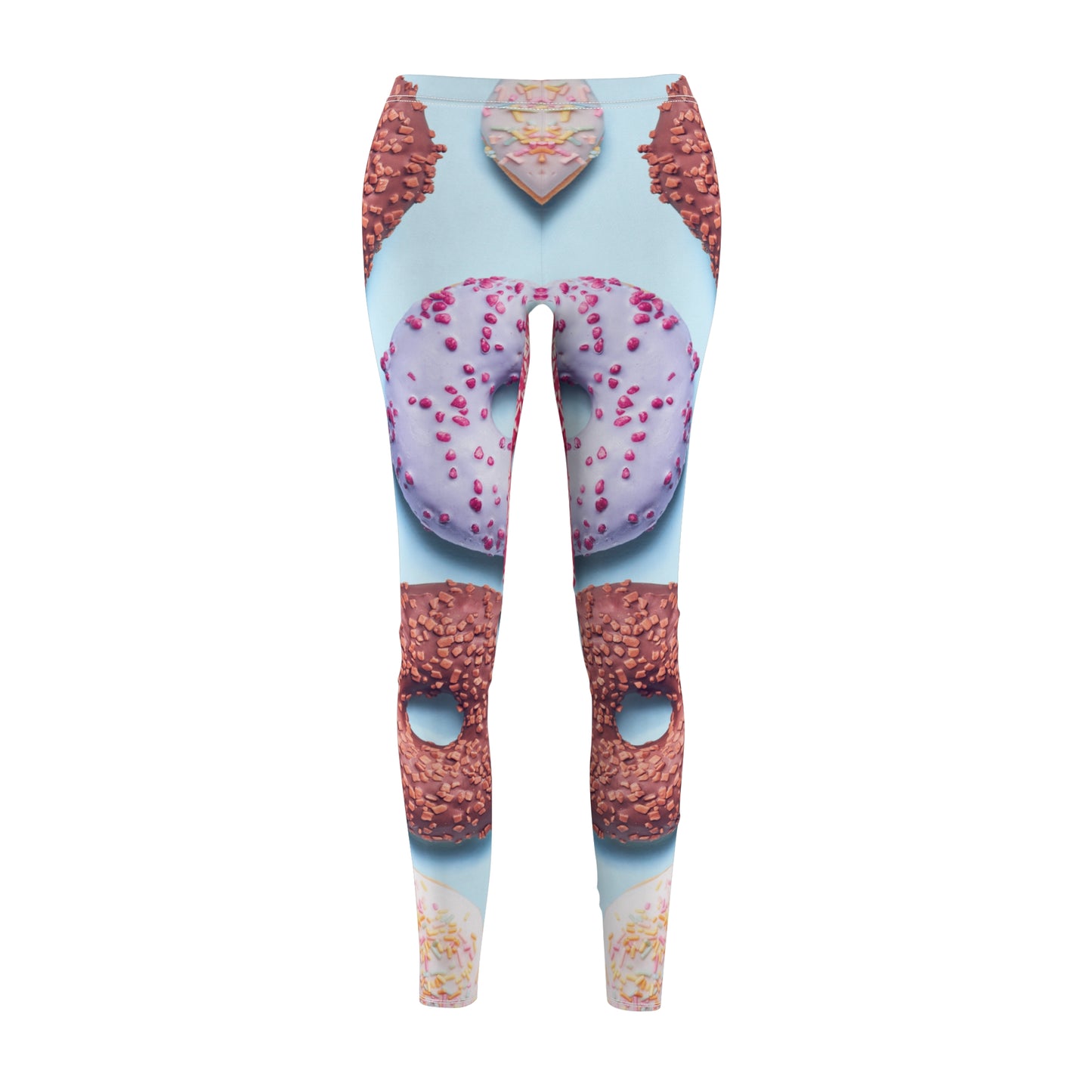 Donuts - Leggings Casuales de corte y costura de mujer Inovax