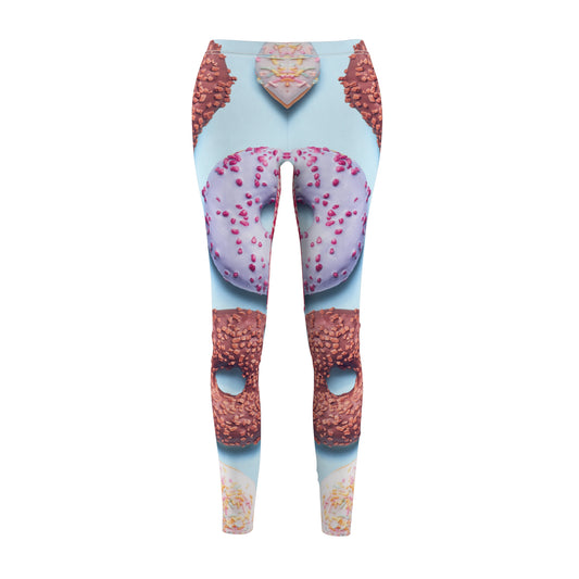 Donuts - Leggings Casuales de corte y costura de mujer Inovax