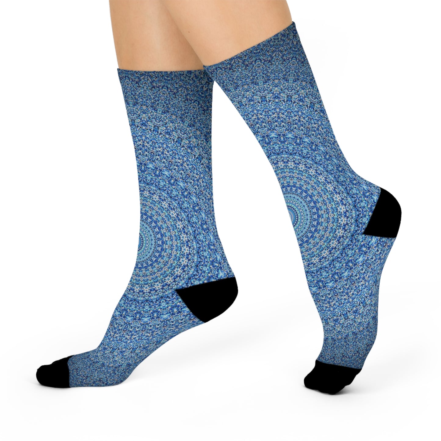 Blue Mandala - Inovax Cushioned Crew Socks