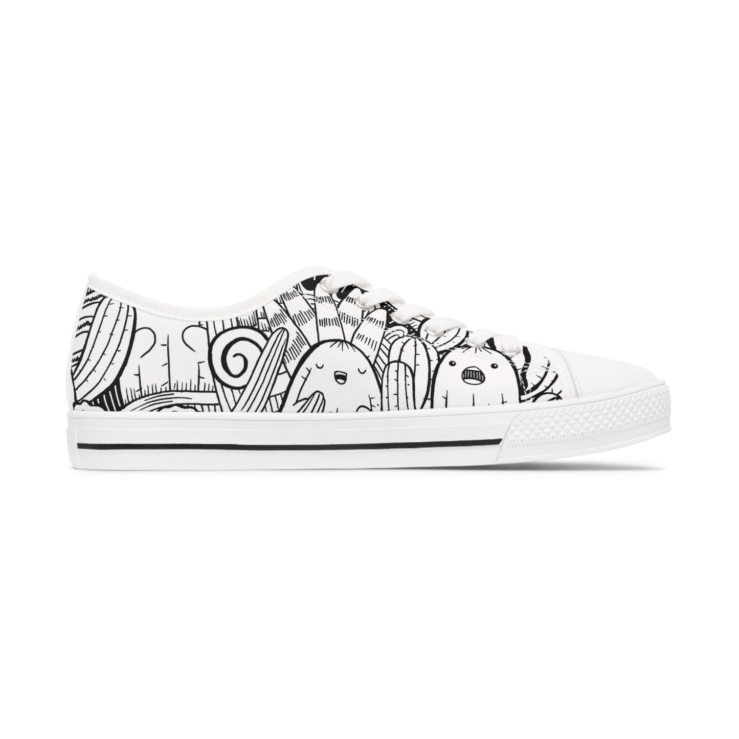 Doodle Cactus - Inovax Woman's Low Top Sneakers