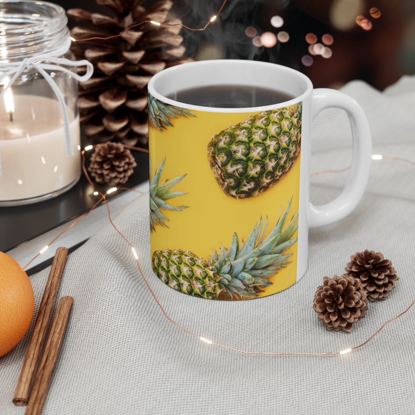 Piña - Taza de Cerámica Inovax 11oz