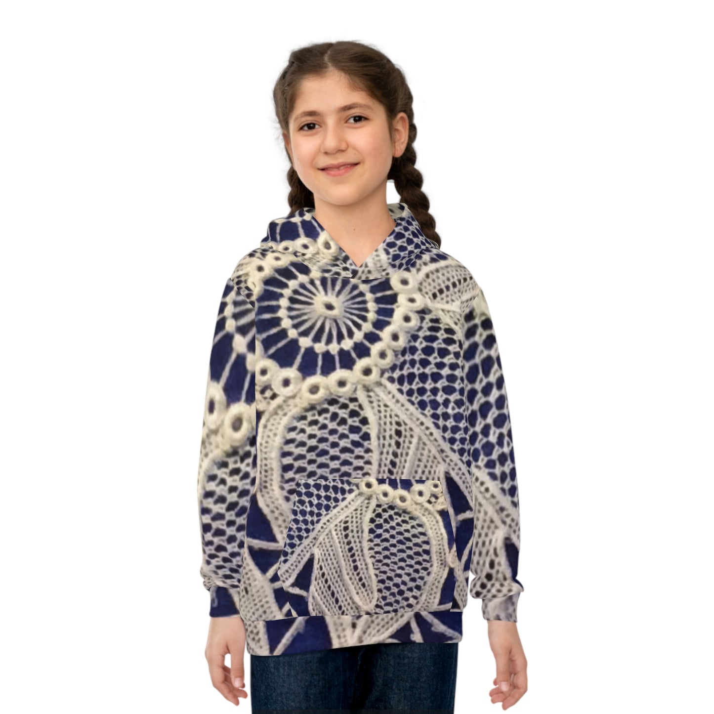 Dorada y Azul - Sudadera con capucha infantil Inovax