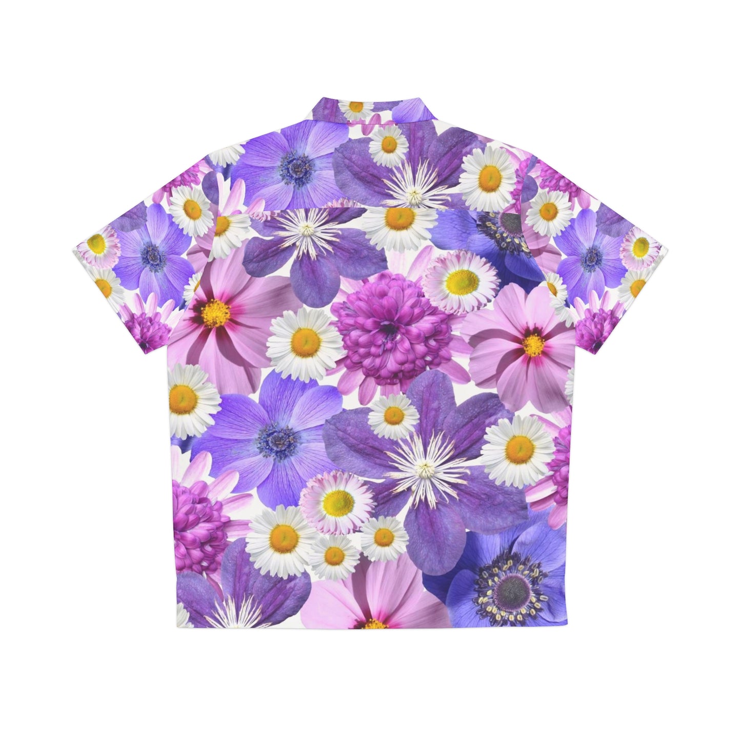 Fleurs violettes - Chemise hawaïenne pour hommes Inovax