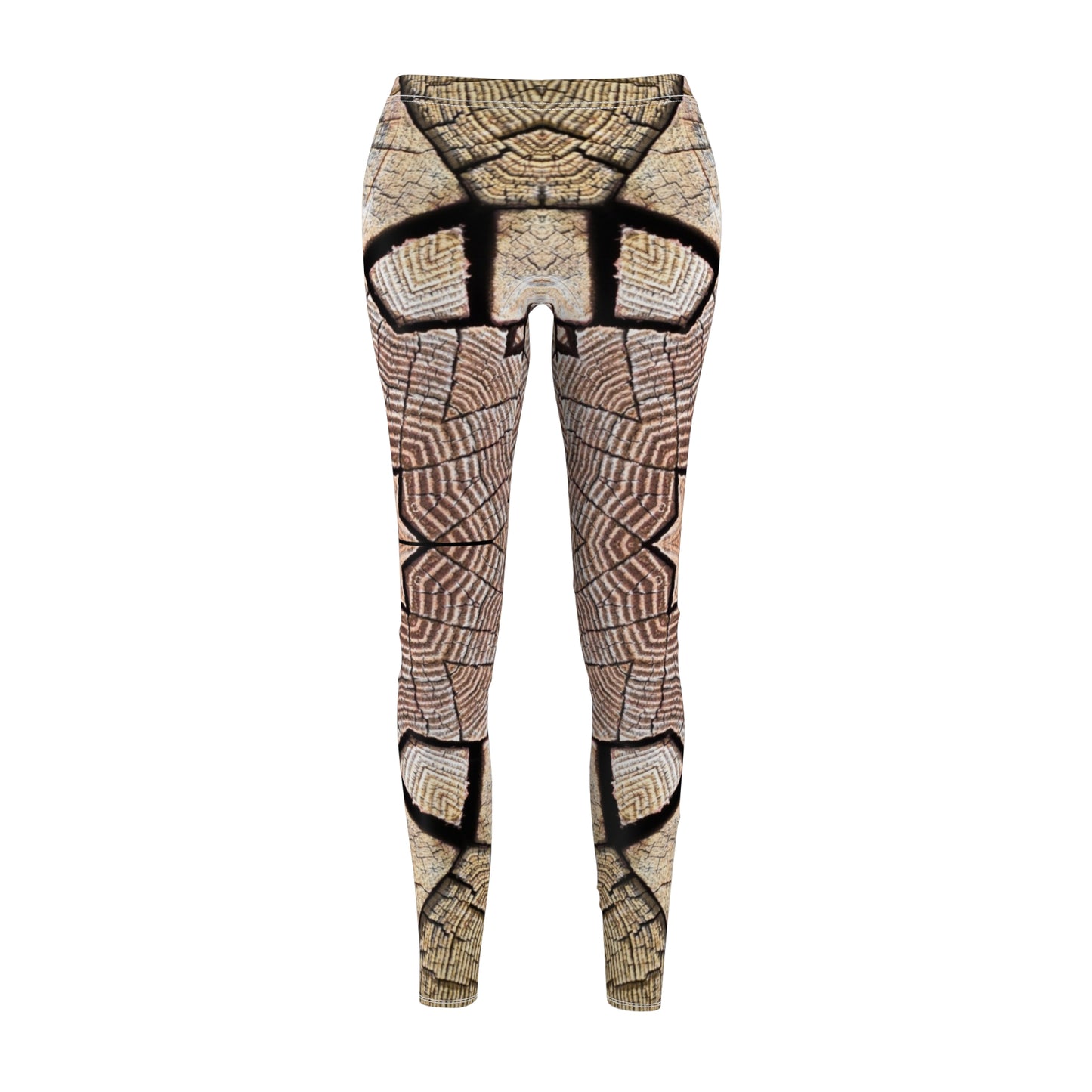 Brown Mandala - Inovax Women's cut & sew Casual Leggings