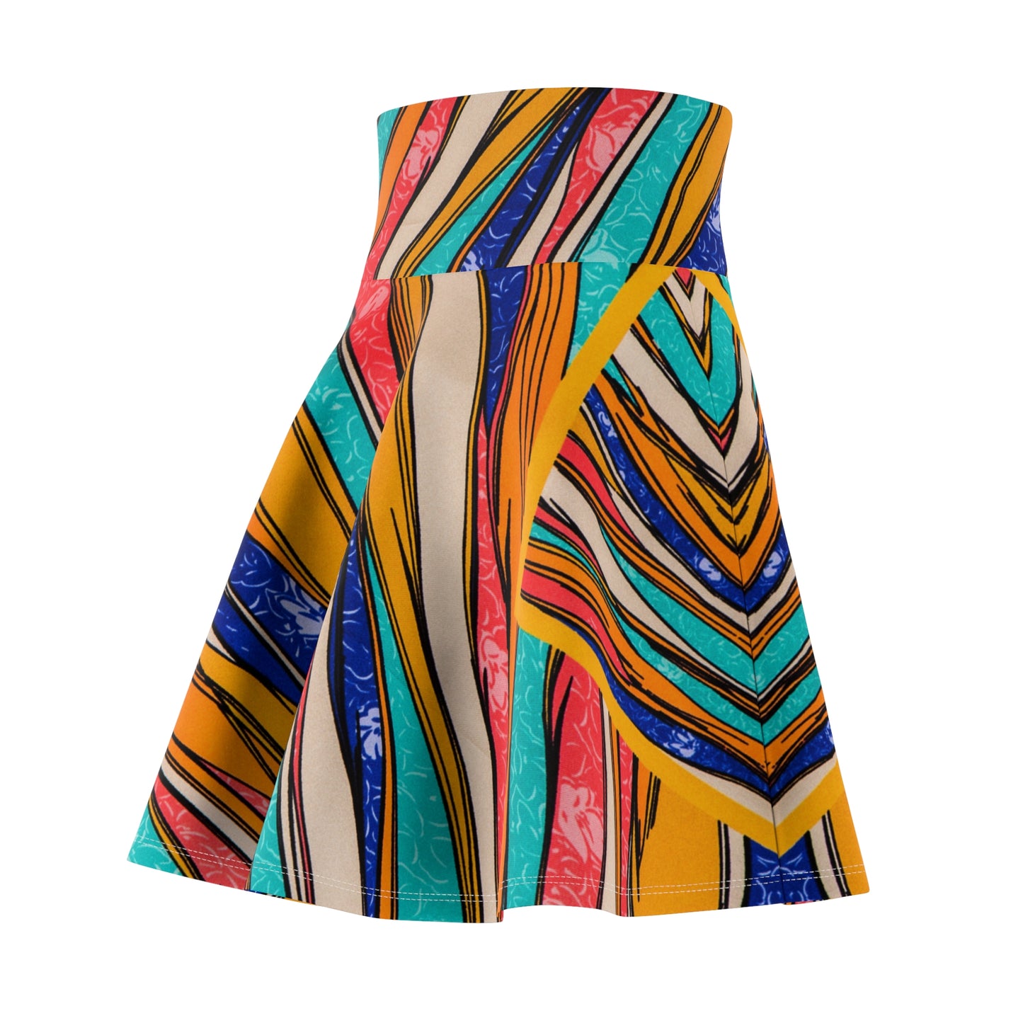 Color Brushstroke - Inovax Woman's Skater Skirt