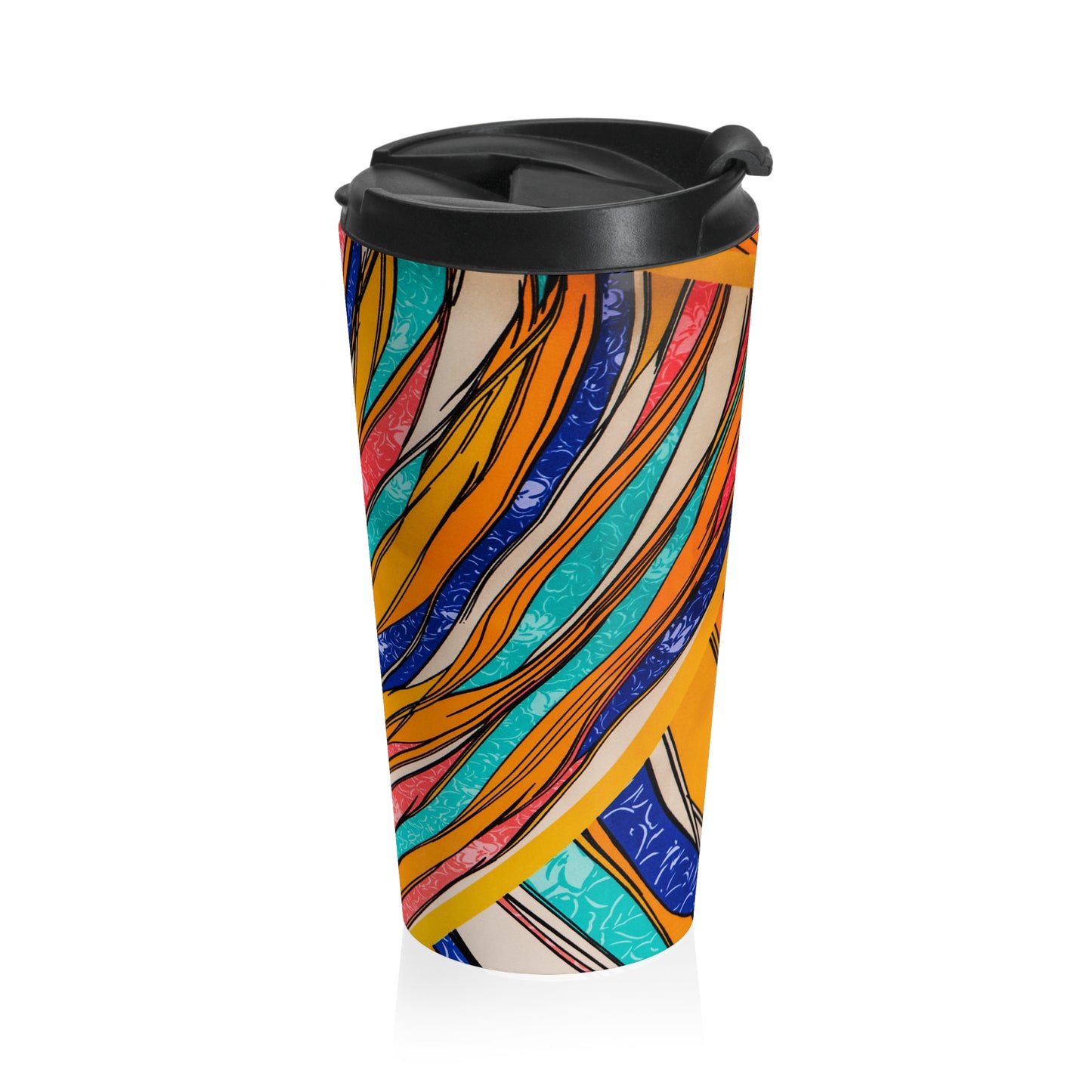 Color Brushstroke - Inovax Stainless Steel Travel Mug