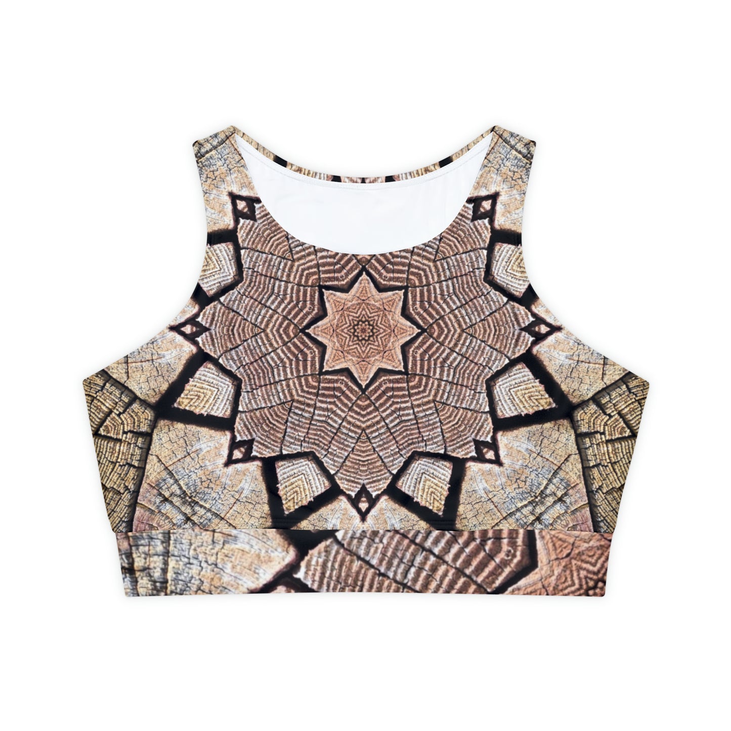 Brown Mandala - Inovax Padded Sports Bra