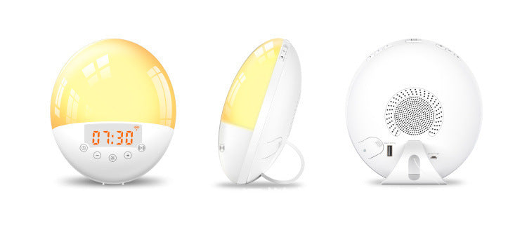 Reloj despertador inteligente con luz de amanecer y control de voz por wifi, luz natural para despertarse