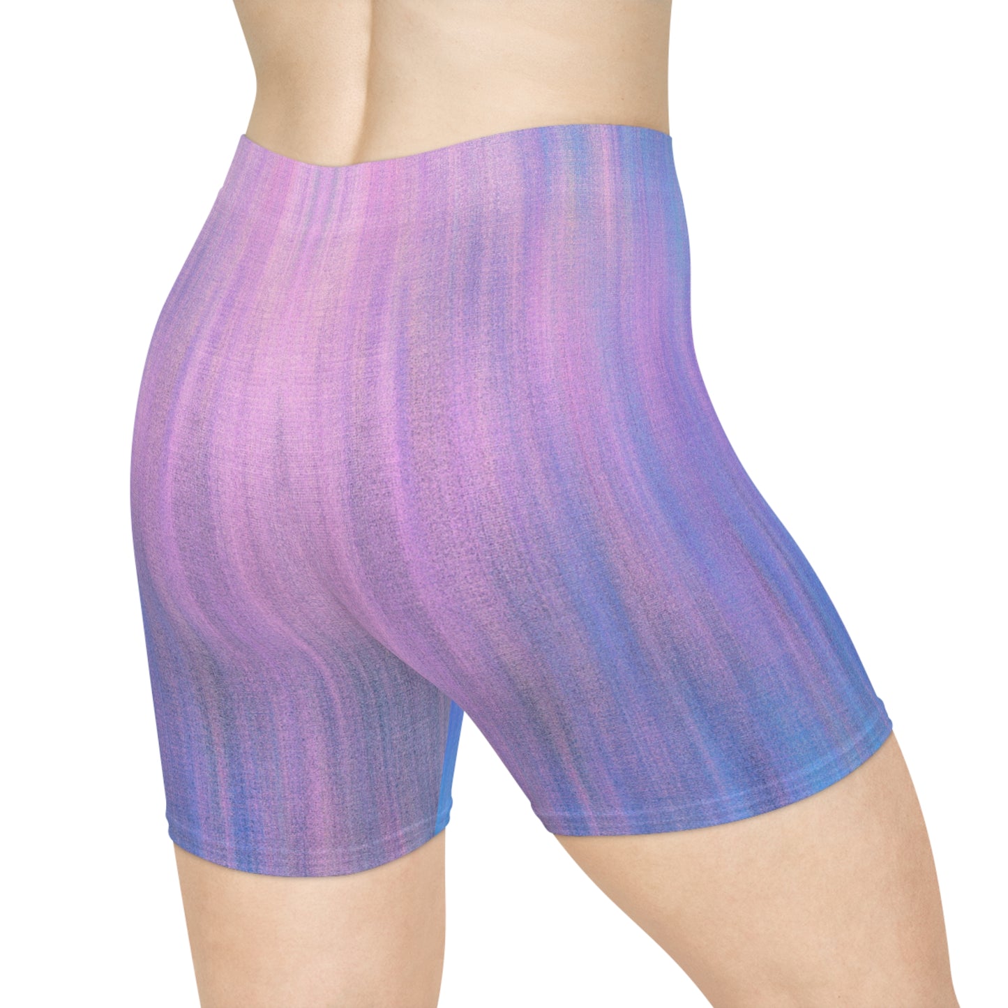 Azul y morado metalizado - Shorts ciclistas para mujer Inovax