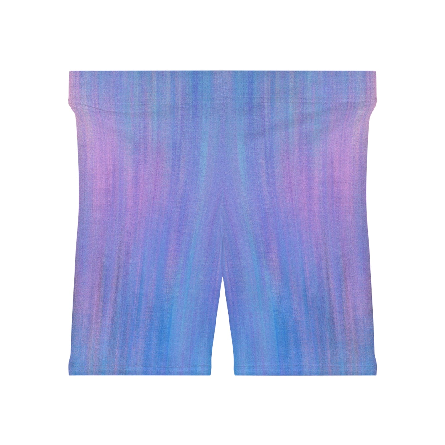 Blue & Purple Metalic - Inovax Women's Biker Shorts