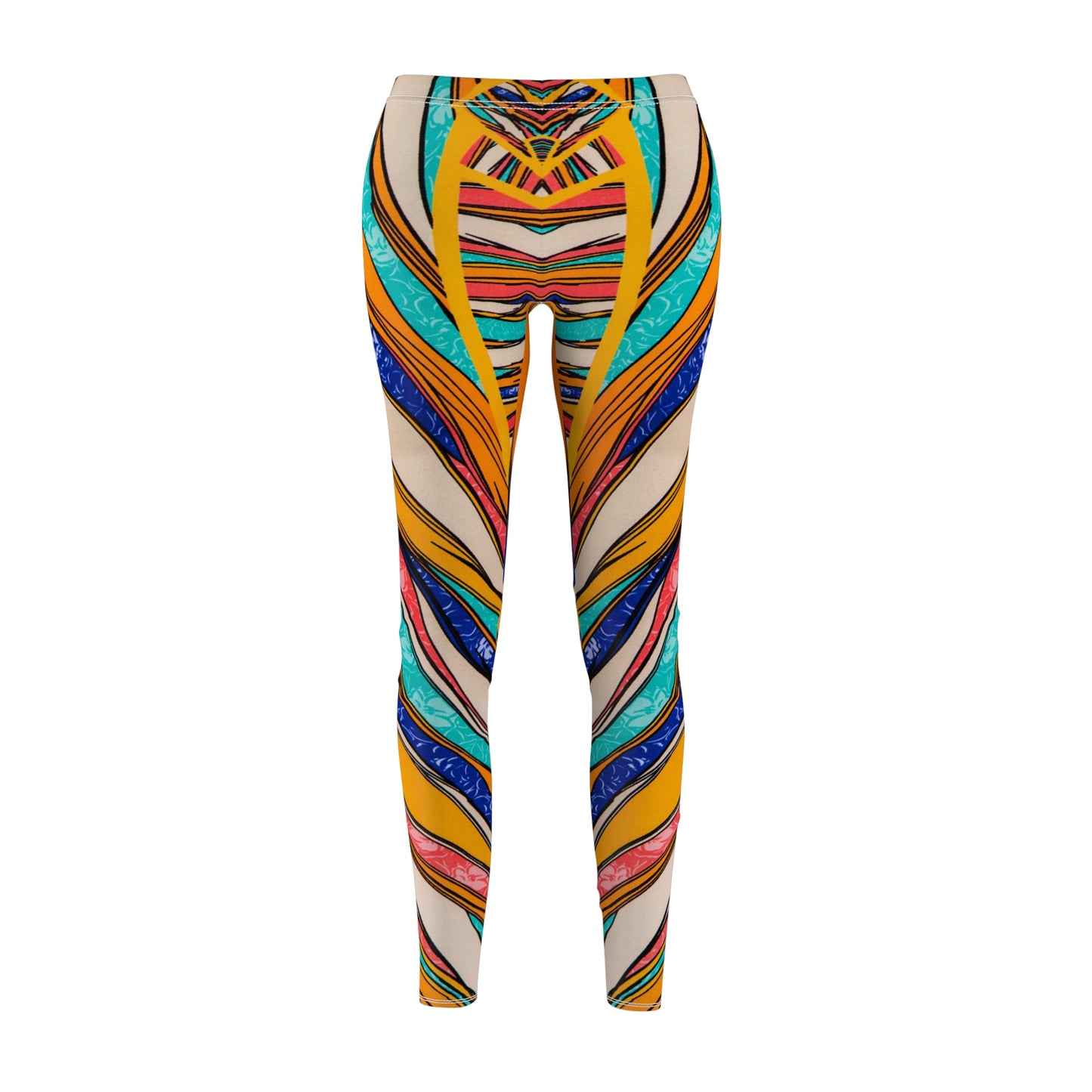 Color Brushstroke - Inovax Women's cut & sew Casual Leggings