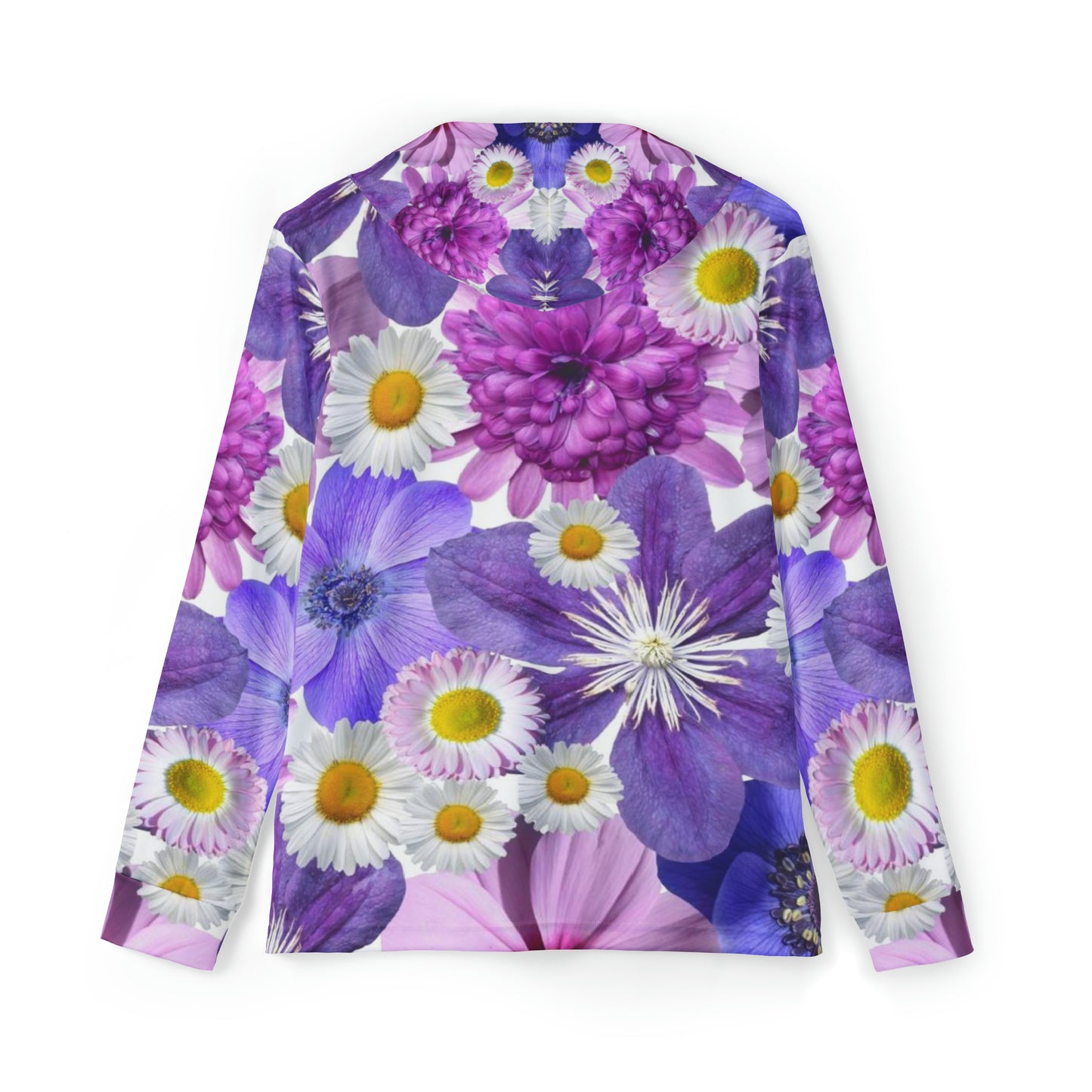 Fleurs violettes - Sweat à capuche d'échauffement sportif pour hommes