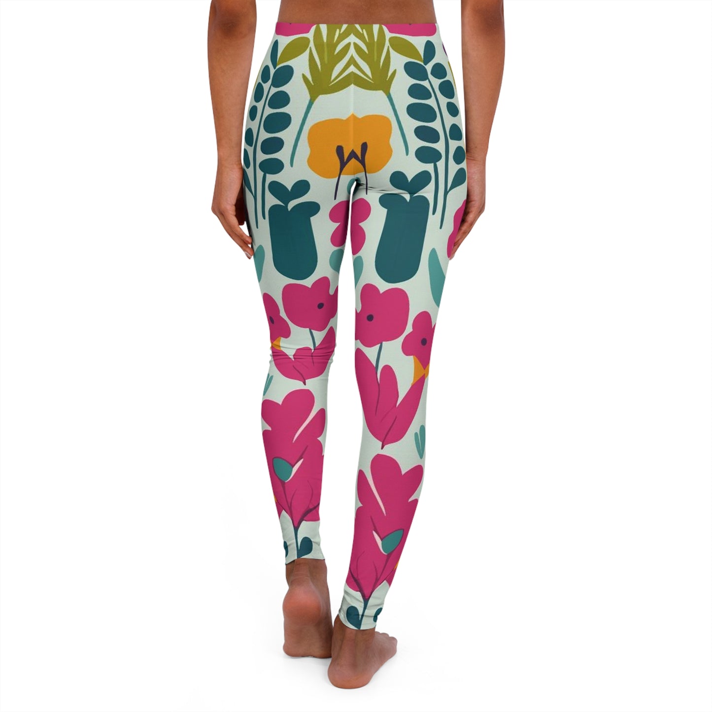 Flores claras - Leggings de spandex para mujer Inovax