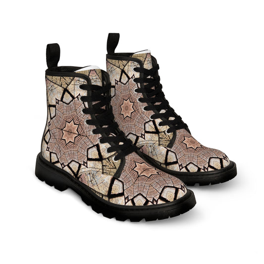 Brown Mandala - Inovax Men's Canvas Boots