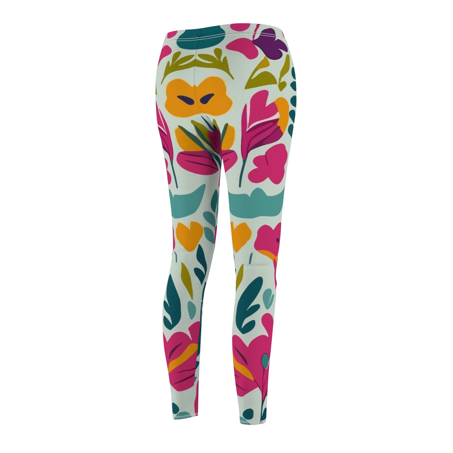 Flores claras - Inovax Leggings Casual corte y costura mujer