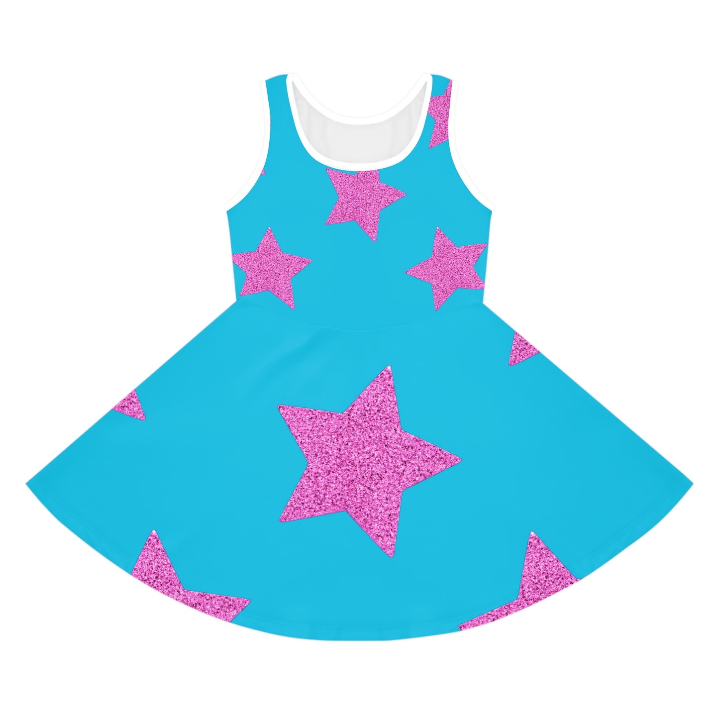 Pink Stars - Inovax Girl's Sleeveless Sundress