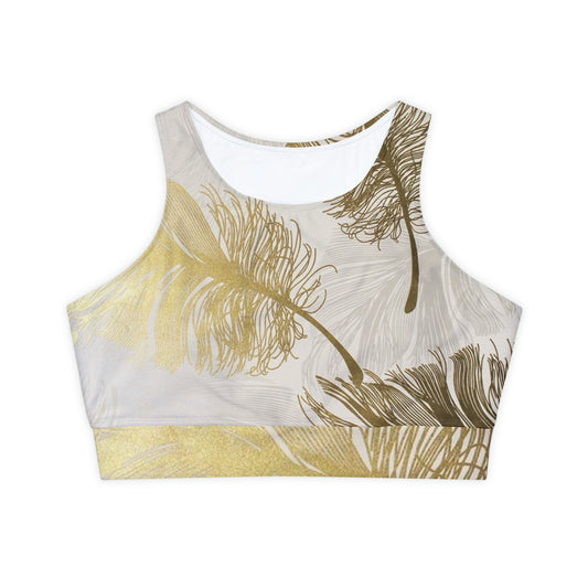 Golden Feathers - Inovax Padded Sports Bra