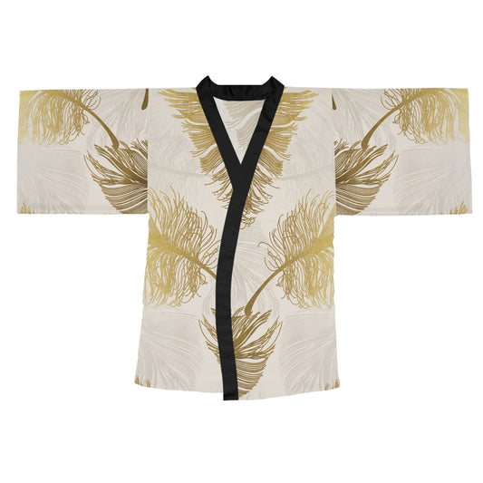 Golden Feathers - Inovax Long Sleeve Kimono Robe