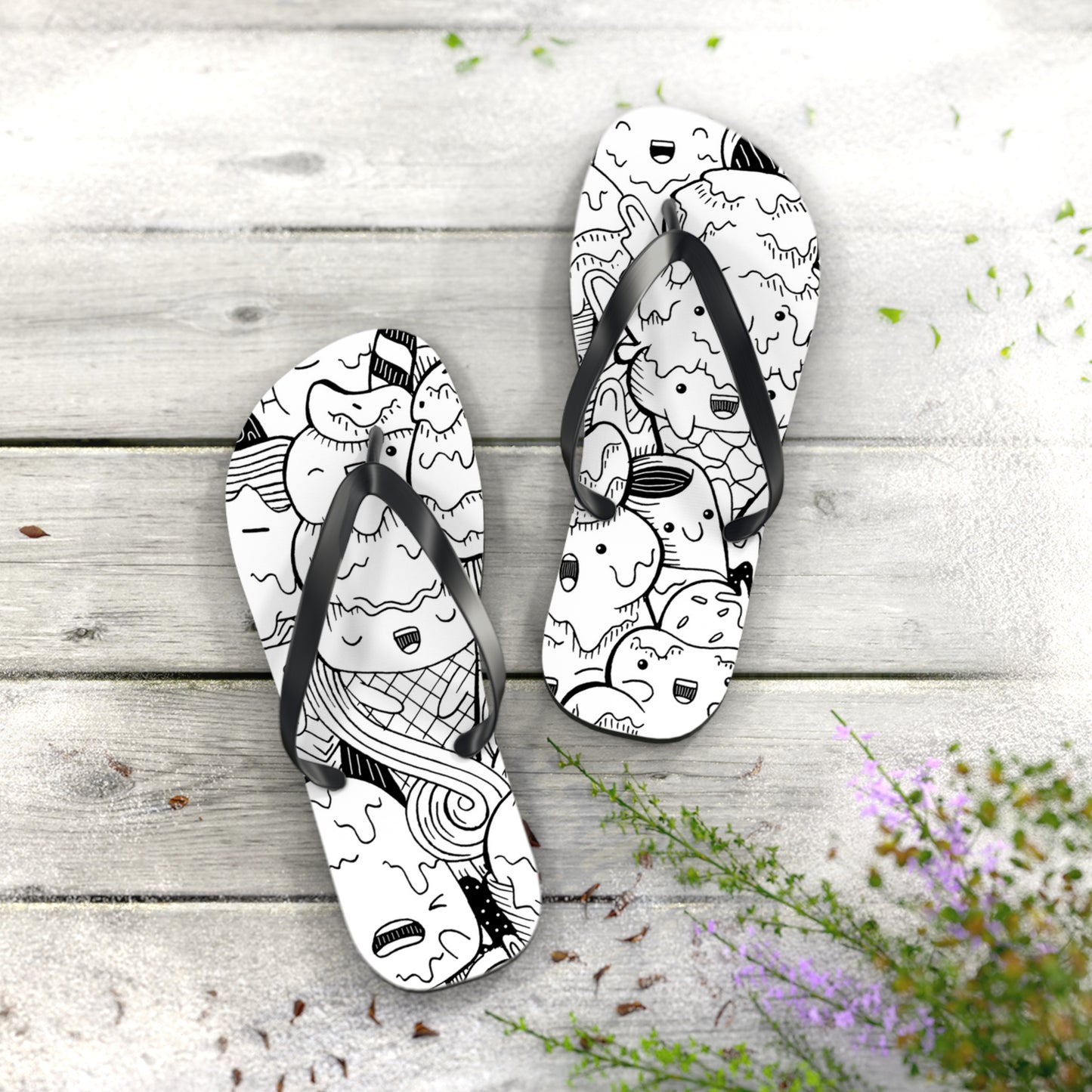 Doodle Icecream - Inovax Flip Flops