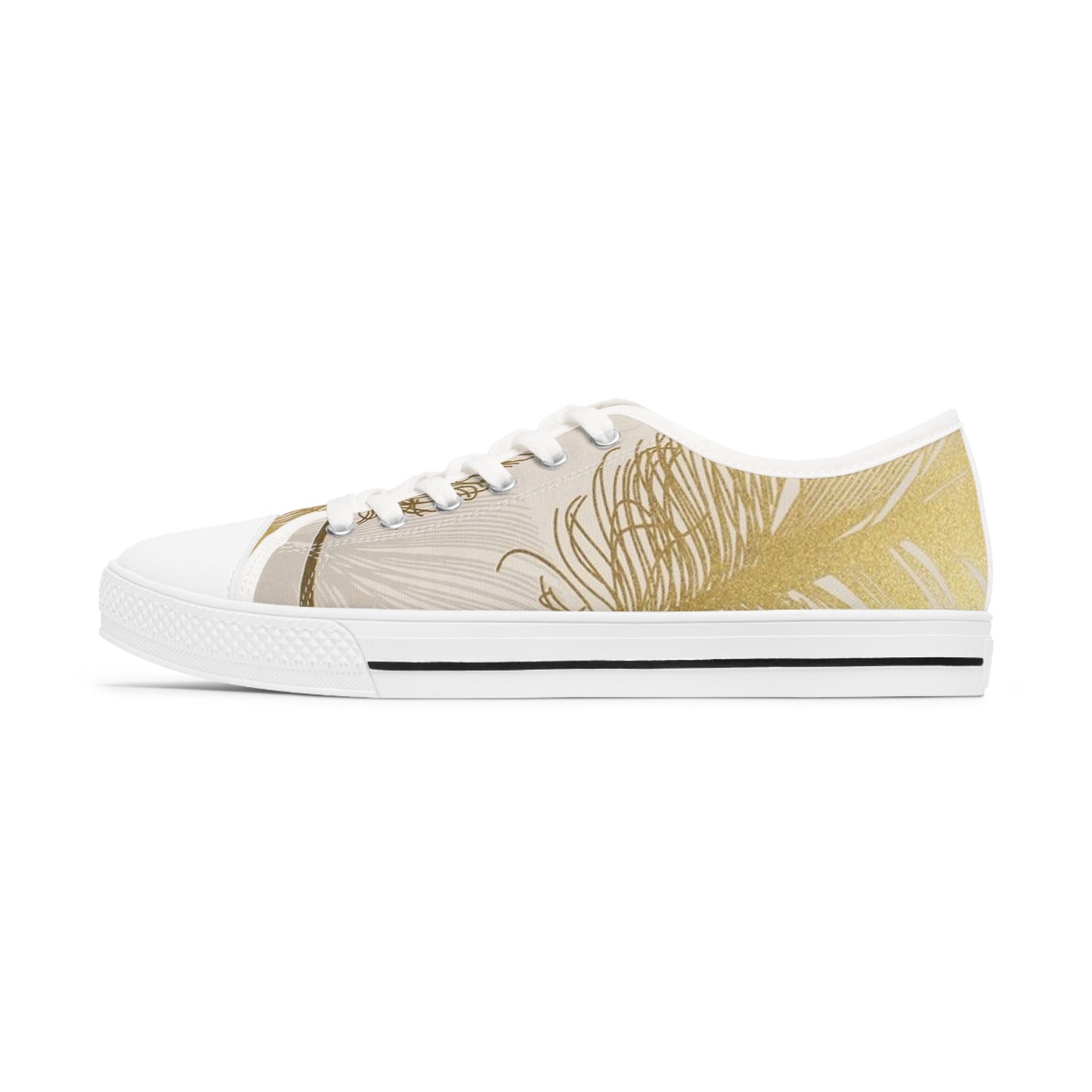 Golden Feathers - Inovax Woman's Low Top Sneakers