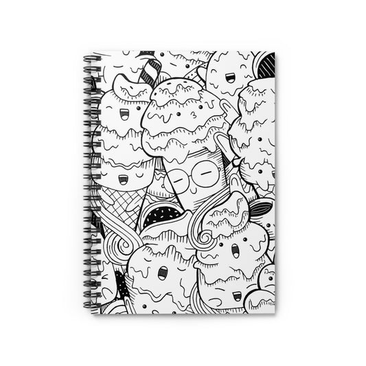 Doodle Icecream - Cuaderno espiral Inovax (línea reglada)