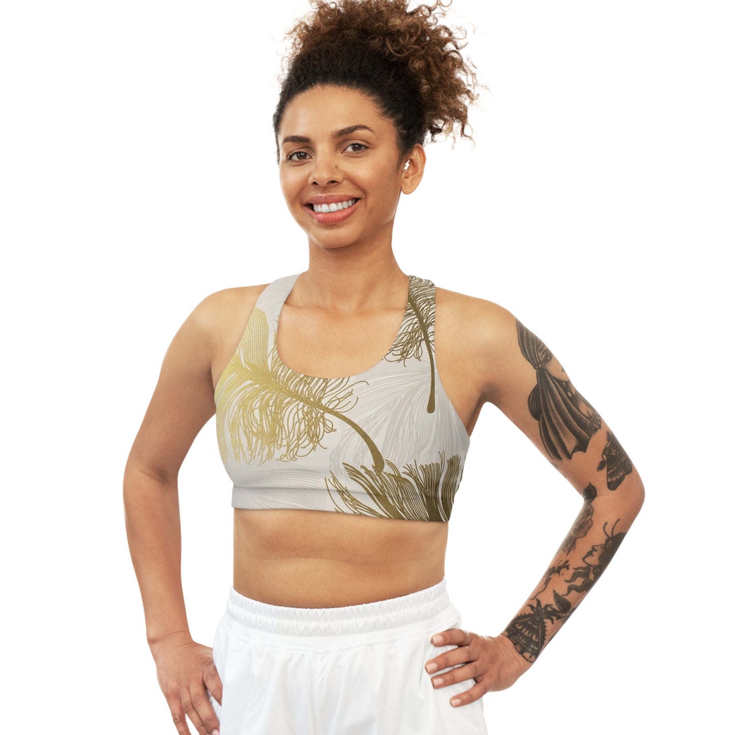 Golden Feathers - Soutien-gorge de sport sans couture Inovax