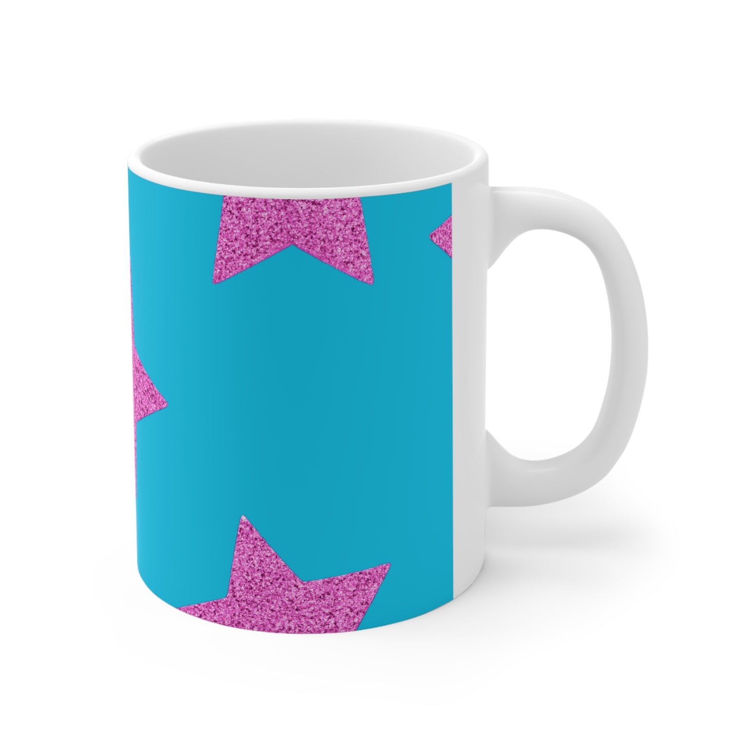 Pink Stars - Inovax Ceramic Mug 11oz