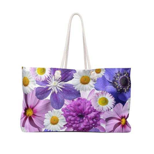 Purple Flowers - Inovax Weekender Bag