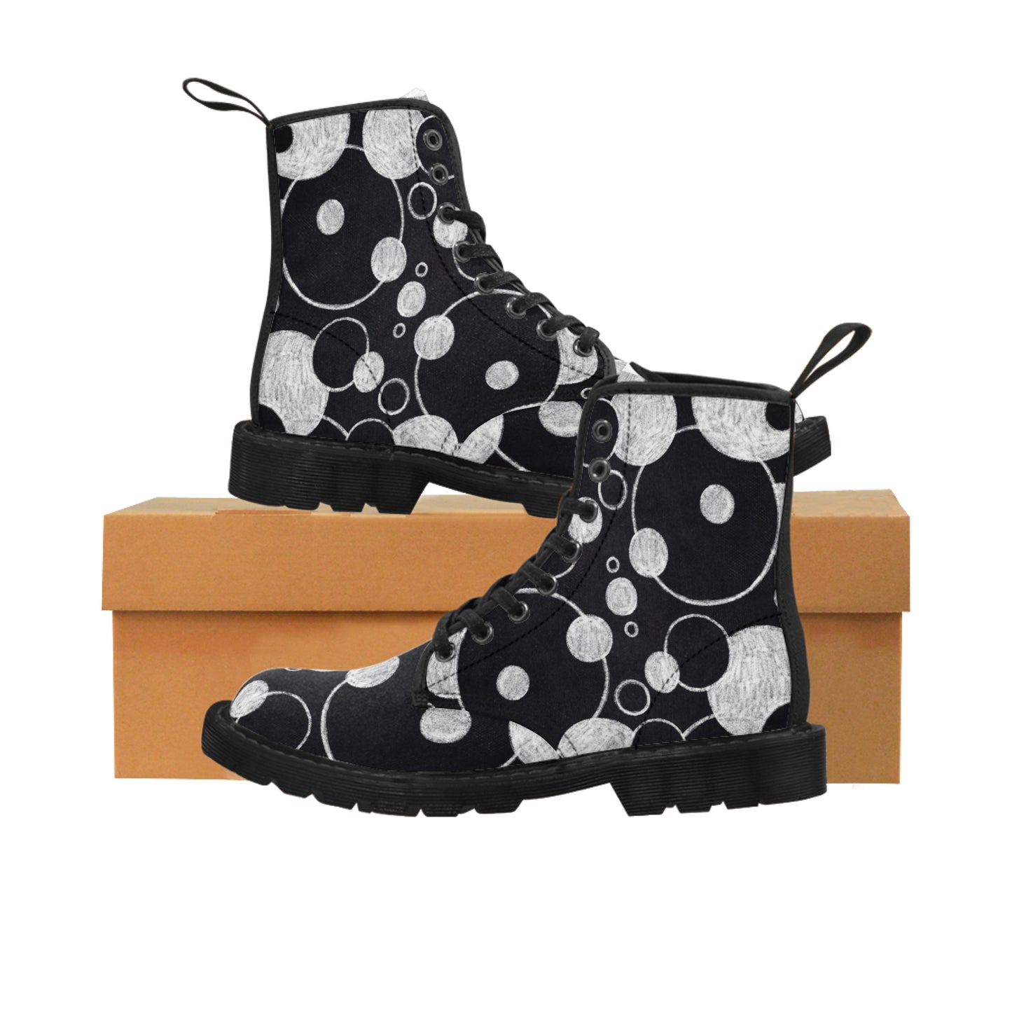 Points noirs - Bottes en toile pour femme Inovax