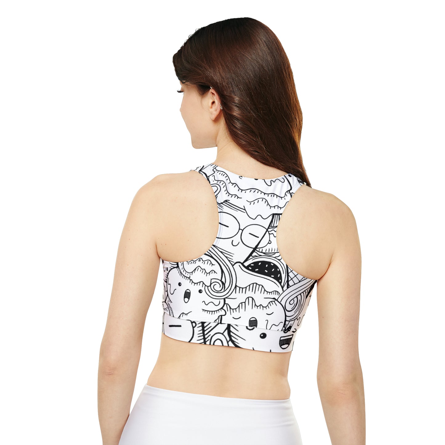 Doodle Icecream - Inovax Padded Sports Bra