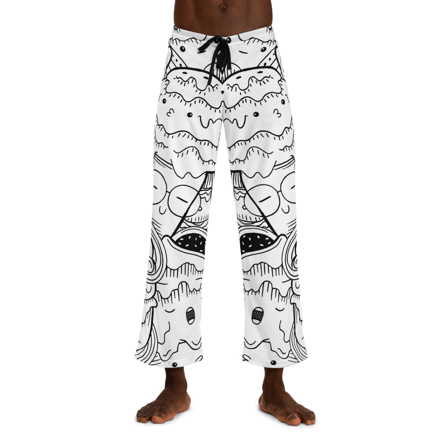 Doodle Icecream - Pantalones de pijama para hombre Inovax