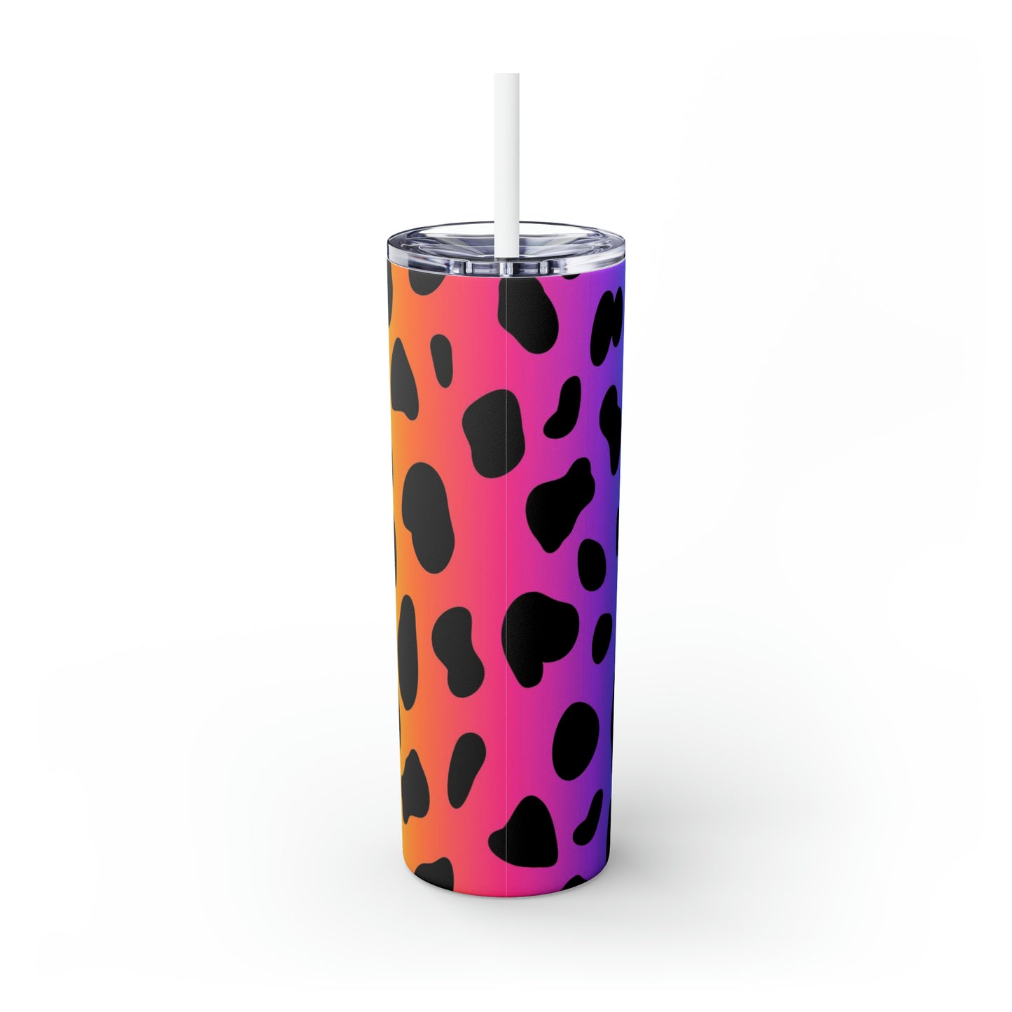 Colorful Jaguar - Inovax Maars® Skinny Tumbler with Straw 20oz