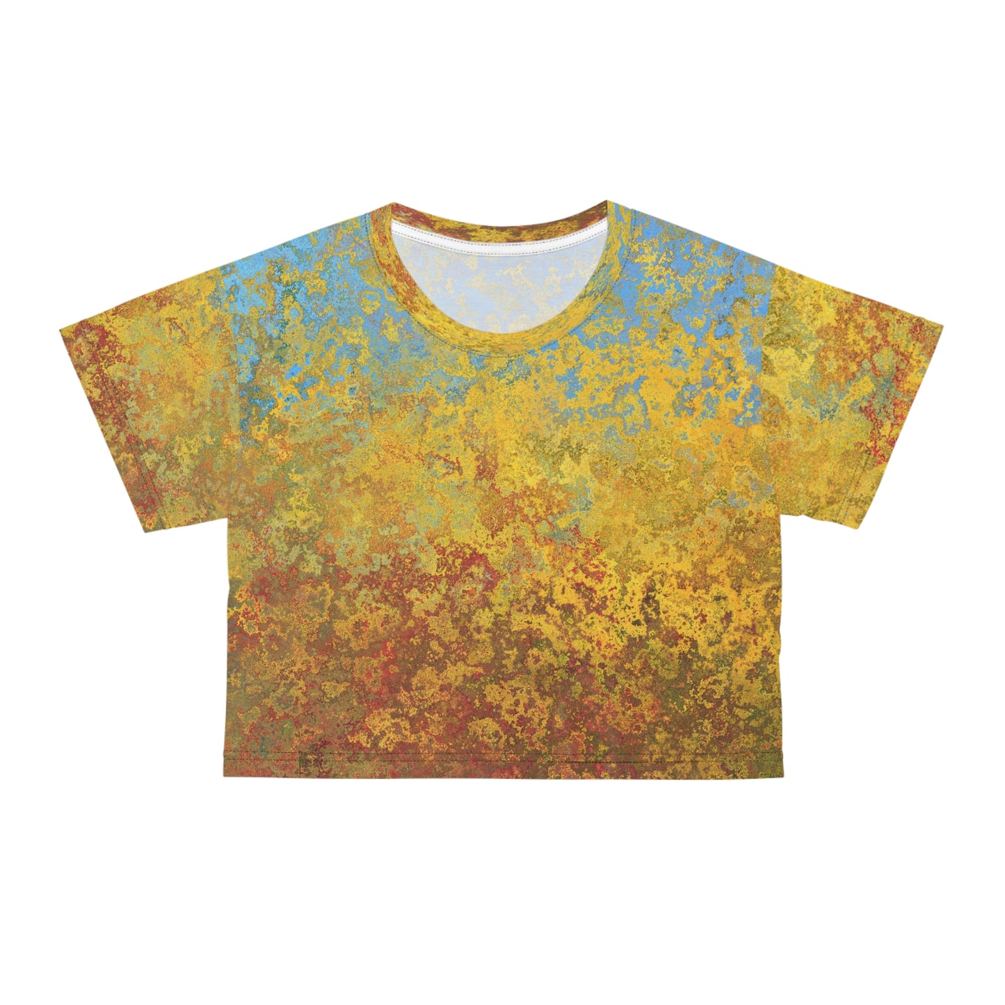 Taches dorées et bleues - Inovax Crop Tee