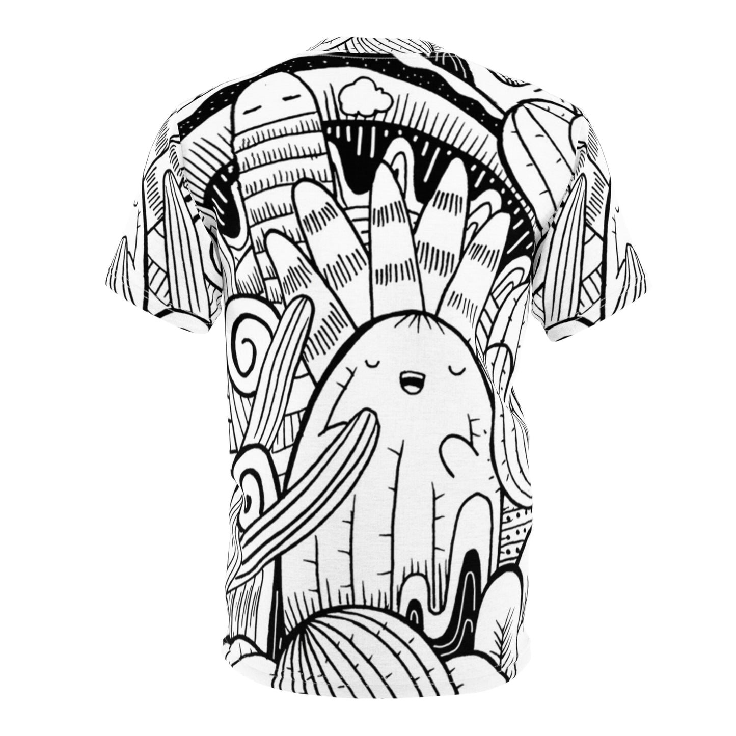 Doodle Cactus - Inovax Unisex Cut & Sew Tee