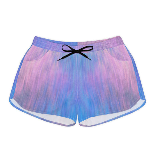 Azul y Morado Metálico - Shorts Casuales Inovax para Mujer