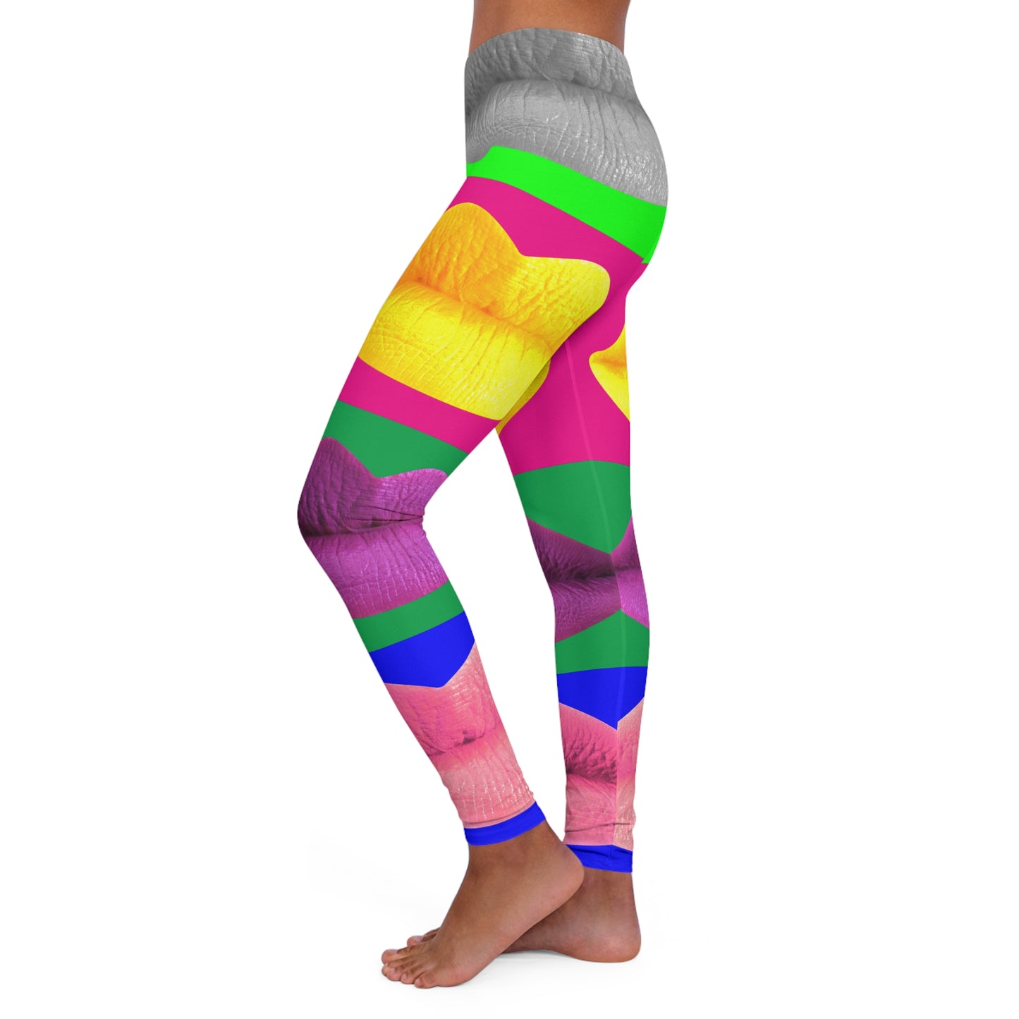 Pop Mouth - Leggings de spandex para mujer Inovax