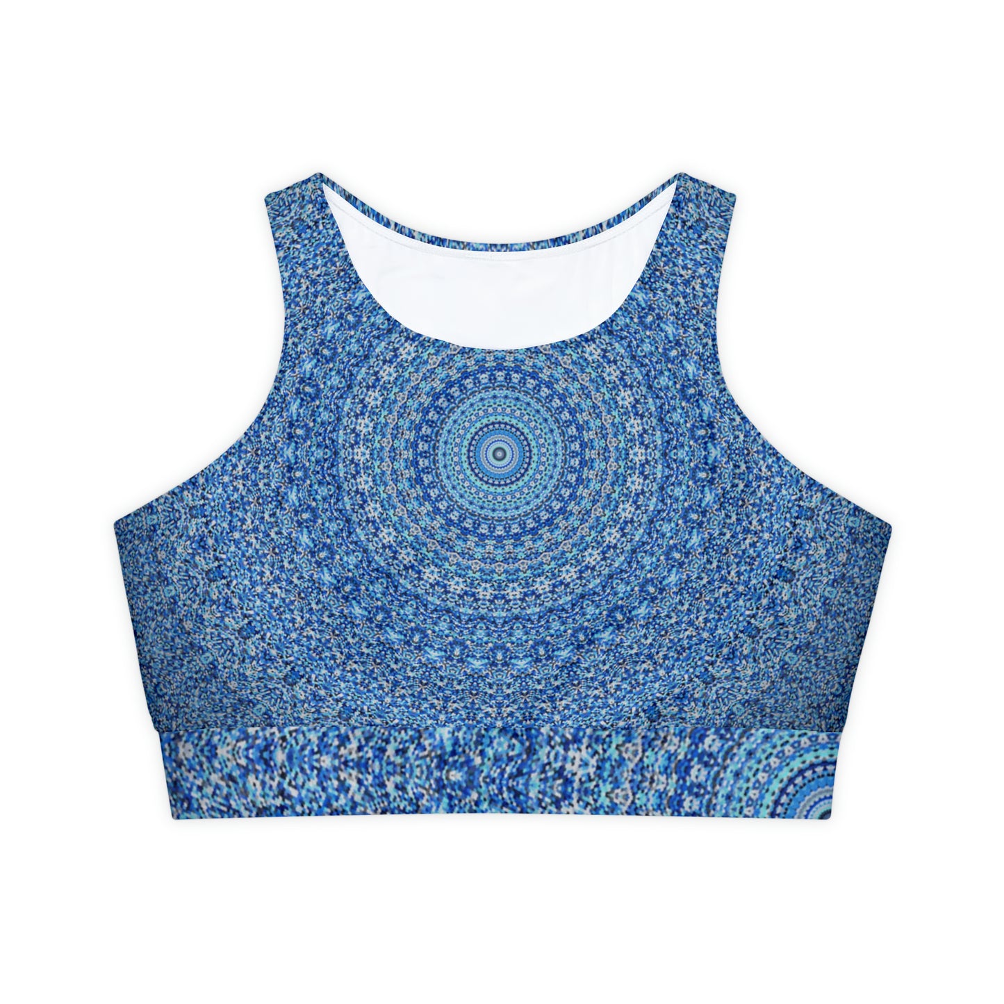 Blue Mandala - Sujetador deportivo acolchado Inovax