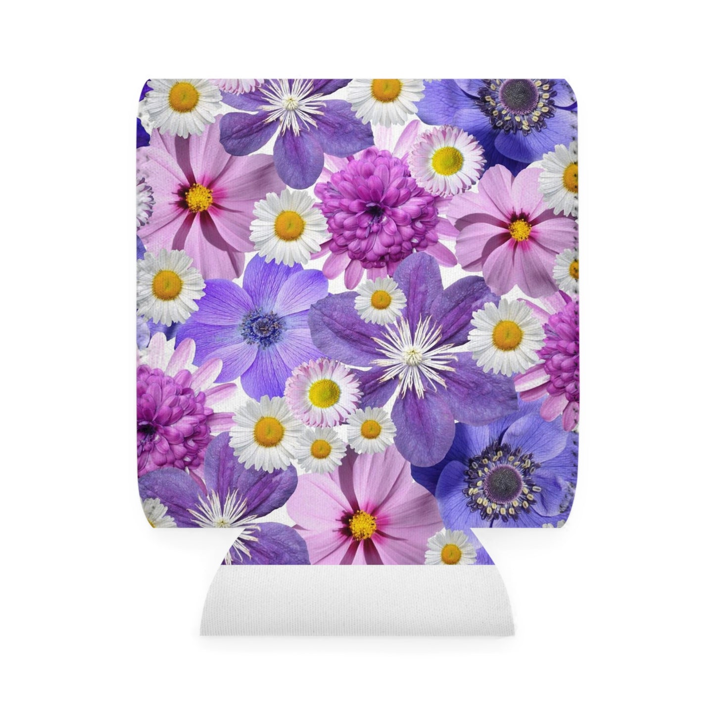 Purple Flowers - Inovax Can Cooler Sleeve