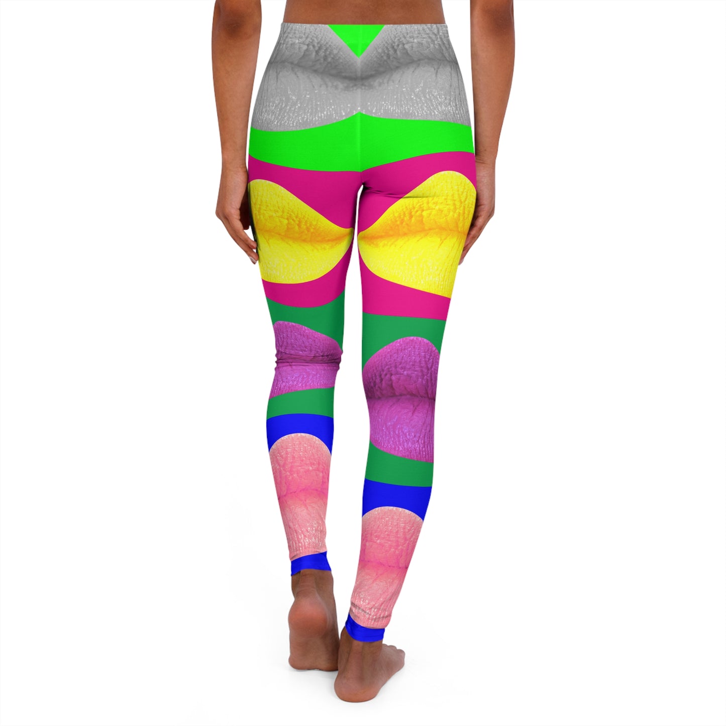 Pop Mouth - Leggings de spandex para mujer Inovax