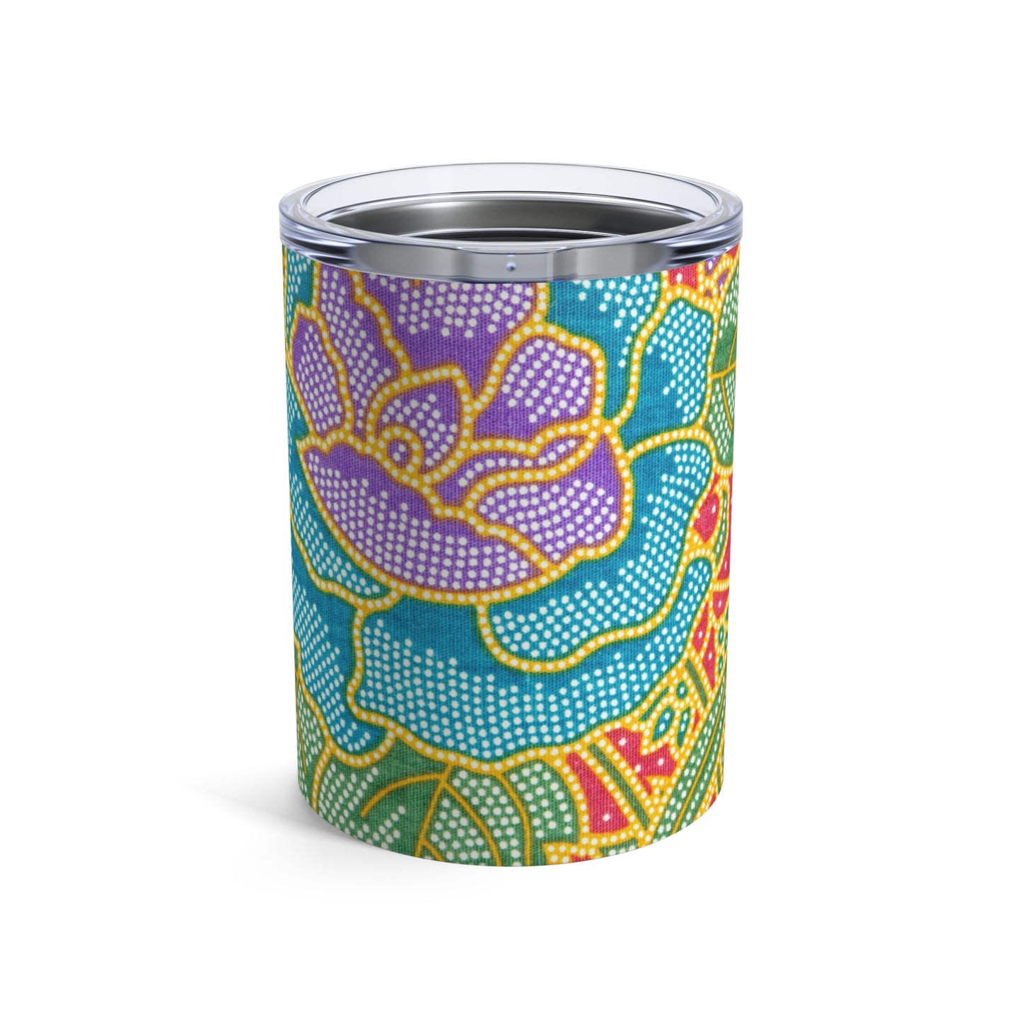 Green and red flowers - Inovax Tumbler 10oz