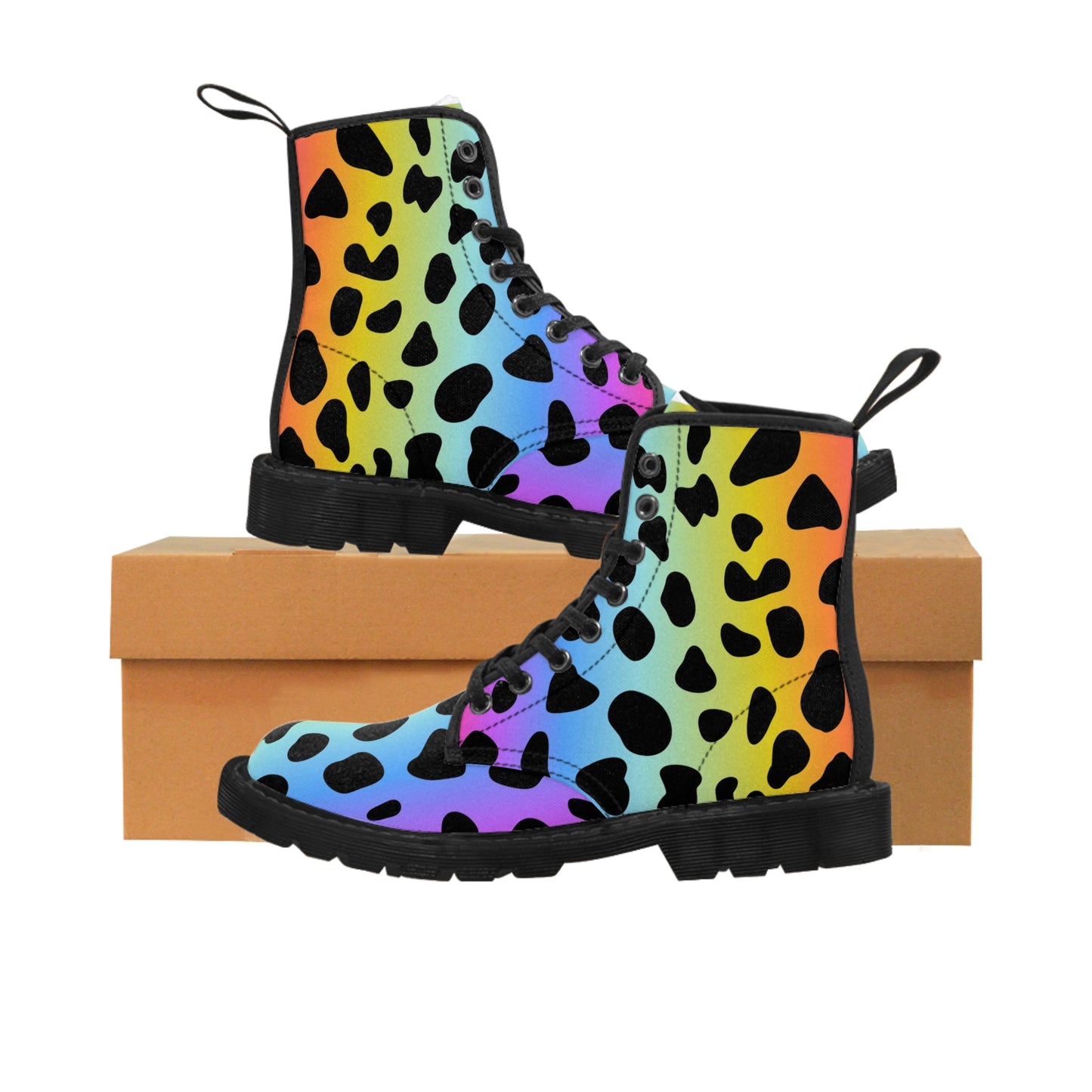 Colorful Jaguar - Inovax Men's Canvas Boots